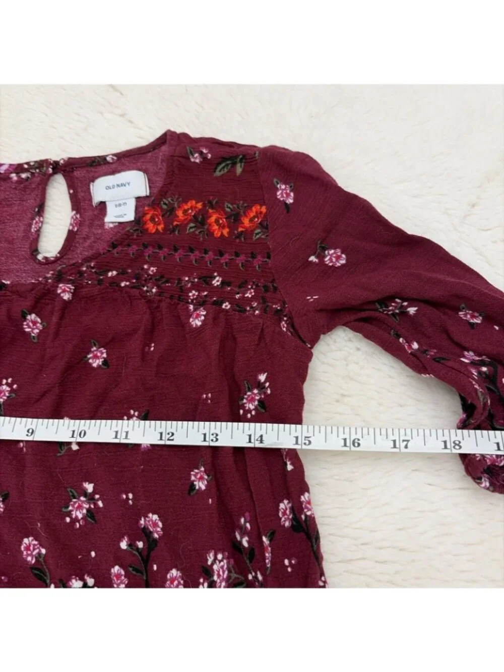Old Navy Girls Small 6-7 Boho Floral Dress Priarie Timeless Class